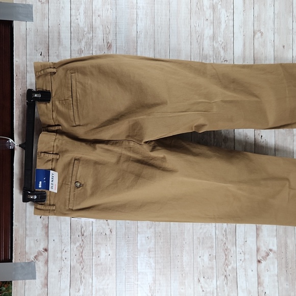 NWT, Old Navy, 0349, Men's tan, slim pants, belt loops, pockets, Sz 34×32 - Picture 7 of 9